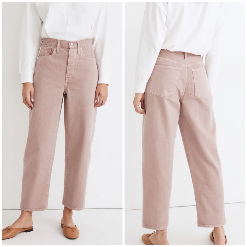 Madewell Women's Ankle & Cropped Jeans in Light Pink